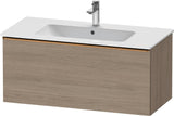 Duravit D-Neo Waschtischunterbau 1010 mm Eiche Terra Matt mit Auszug und Chromgriff