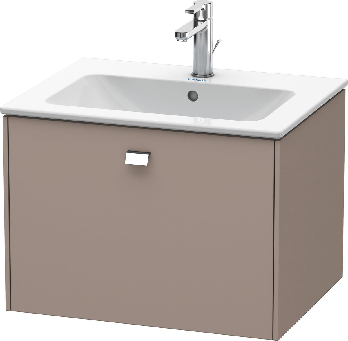 Duravit Brioso Waschtischunterbau 620 mm betongrau matt mit 1 Auszug und Soft-Close