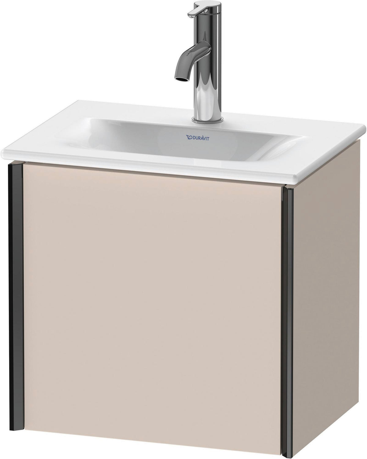 DURAVIT XViu Waschtischunterbau 397 mm wandhängend, 1 Tür rechts, schwarz matt/basalt matt