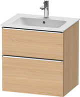 DURAVIT D-Neo Waschtischunterbau 610 mm Eiche Schwarz mit Bronze Griff – wandhängend