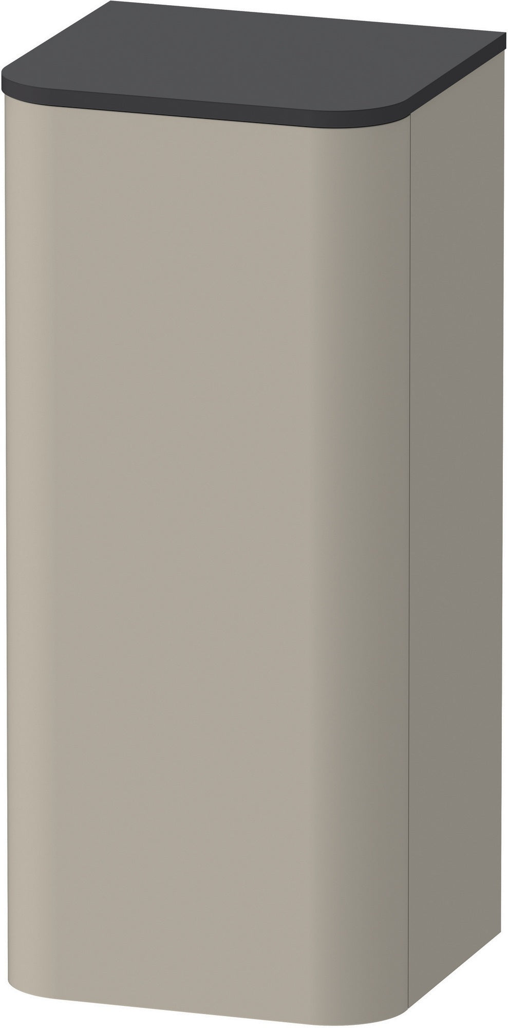 DURAVIT Happy D.2 Halbhochschrank 400 mm taupe supermatt mit Tip-on und Soft-Close