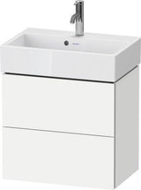 Duravit L-Cube Waschtischunterbau 584 mm taupe supermatt mit 2 Schubkästen und Tip-On-Technik