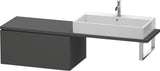 DURAVIT L-Cube Unterschrank für Konsole 820 mm, 1 Auszug, Weiß Matt, Tip-on