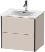 DURAVIT XViu Waschtischunterbau wandhängend 610 mm 2 Schubladen taupe matt