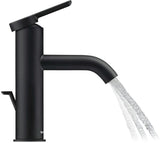 Duravit C.1 Einhebel-Waschtischmischer M mit Zugstange, Schwarz Matt