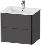 graphit matt / Spanplatte / 2Schubk.,schwarz matt/graphit