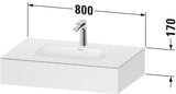 DURAVIT Qatego Einbauwaschtisch mit Konsole 800x550mm Weiß Hochglanz – Studio F. A. Porsche