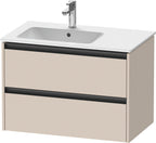 taupe supermatt / 2 Schubkästen / Waschtischunterbau
