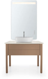 DURAVIT Aufsatzbecken Luv 500 mm geschliffen, ohne Überlauf, mit Hahnlochbank, weiß