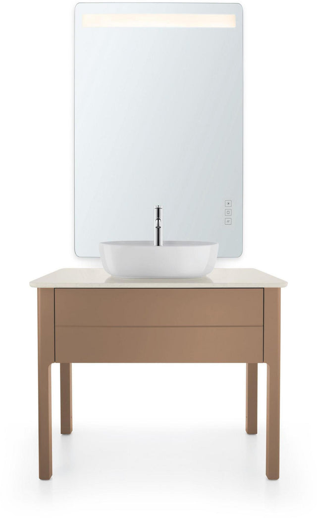 DURAVIT Aufsatzbecken Luv 500 mm geschliffen, ohne Überlauf, mit Hahnlochbank, weiß