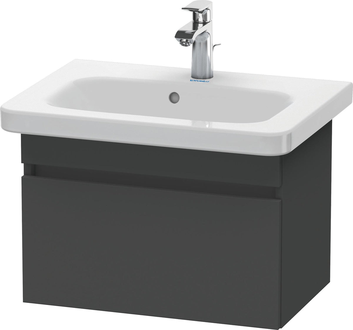 DURAVIT DuraStyle Waschtischunterbau wandhängend 580 mm betongrau matt mit Soft-Close-Auszug