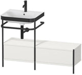 Duravit Waschtischset Happy D.2 Plus 1200x490mm Taupe Supermatt mit Hahnloch und Handtuchhalter