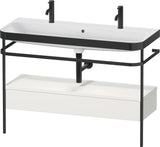 DURAVIT Happy D.2 c-bonded Waschtischset 1175 mm mit Metallkonsole und Schubkasten