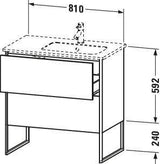 Duravit XSquare Waschtischunterbau 810x832x478 mm mit 2 Auszügen in seidenmattem Esche-Ahorn