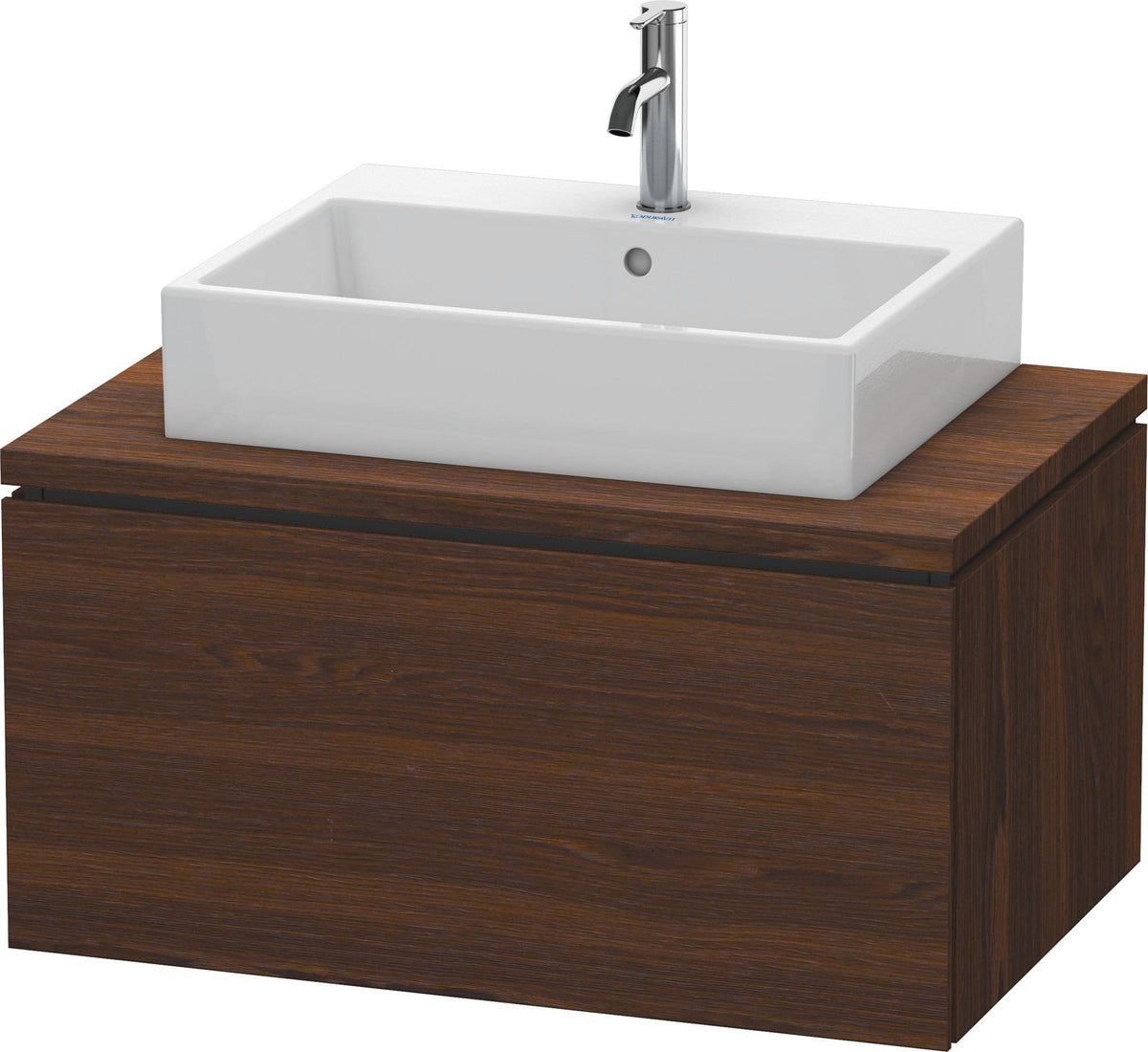 Duravit L-Cube Konsolenwaschtischunterbau 820 mm betongrau matt, 1 Auszug, wandhängend