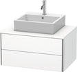DURAVIT XSquare Waschtischunterbau 800 mm wandhängend Weiß Matt mit 2 Schubkästen