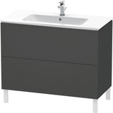 Duravit L-Cube Waschtischunterbau 1020 mm taupe matt, bodenstehend, 2 Auszüge, Tip-On