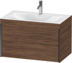 Nussbaum / m.Viu,2Schubk.503x800x480mm 1Hl,schwarz matt/nussb. dunkel, RahmenC / nussbaum dunkel