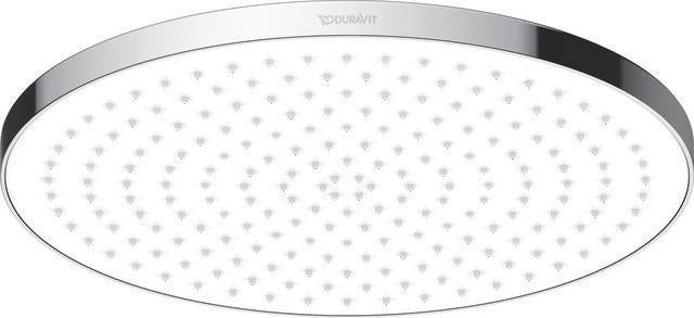Duravit Kopfbrause D230 Rund Rain Chrom – 1 Strahl, verstellbar, Antikalk