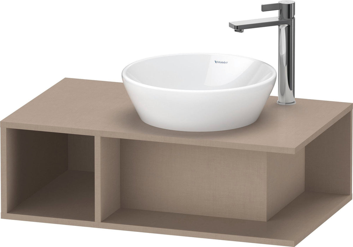 DURAVIT D-Neo Waschtischunterbau wandhängend 800 mm betongrau matt, Becken rechts, 1 offenes Fach