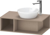 DURAVIT D-Neo Waschtischunterbau wandhängend 800 mm betongrau matt, Becken rechts, 1 offenes Fach