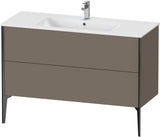 DURAVIT XViu Waschtischunterbau bodenstehend 1210 mm, 2 Auszüge, champagner matt/weiß matt