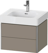 Duravit XSquare Waschtischunterbau 584 mm, 2 Schubkästen, Tip-on, Taupe