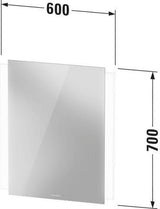DURAVIT Ketho.2 Spiegel 600x700mm mit Spiegelheizung, LED-Beleuchtung & Sensorschalter – EEK C