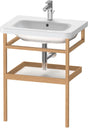 DURAVIT DuraStyle Möbel-Accessoire mit Handtuchhalter und Ablage, 440x590x805 mm, Weiß Matt/Eiche Massiv