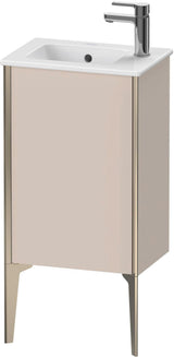Duravit XViu Waschtischunterbau bodenstehend 1 Tür 594x410x290 mm champagner matt/leinen