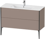 DURAVIT XViu Waschtischunterbau bodenstehend 1210 mm, 2 Auszüge, champagner matt/weiß matt