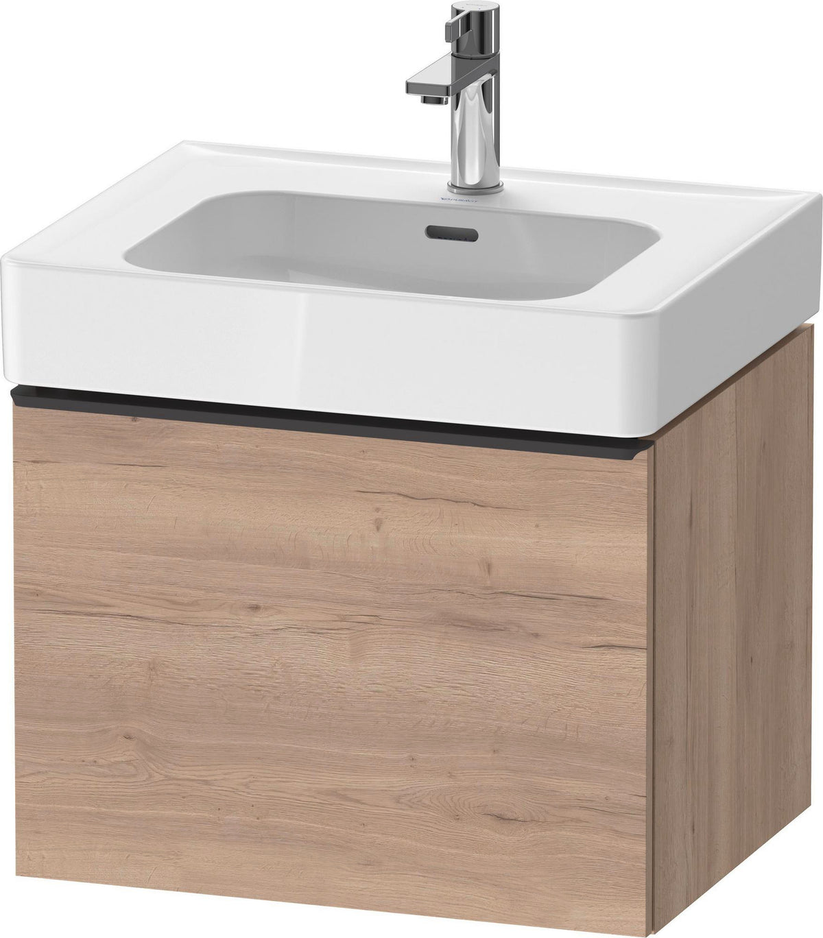 DURAVIT D-Neo Waschtischunterbau 584 mm Eiche Schwarz Matt mit Bronze Griff