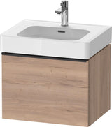 DURAVIT D-Neo Waschtischunterbau 584 mm Eiche Schwarz Matt mit Bronze Griff