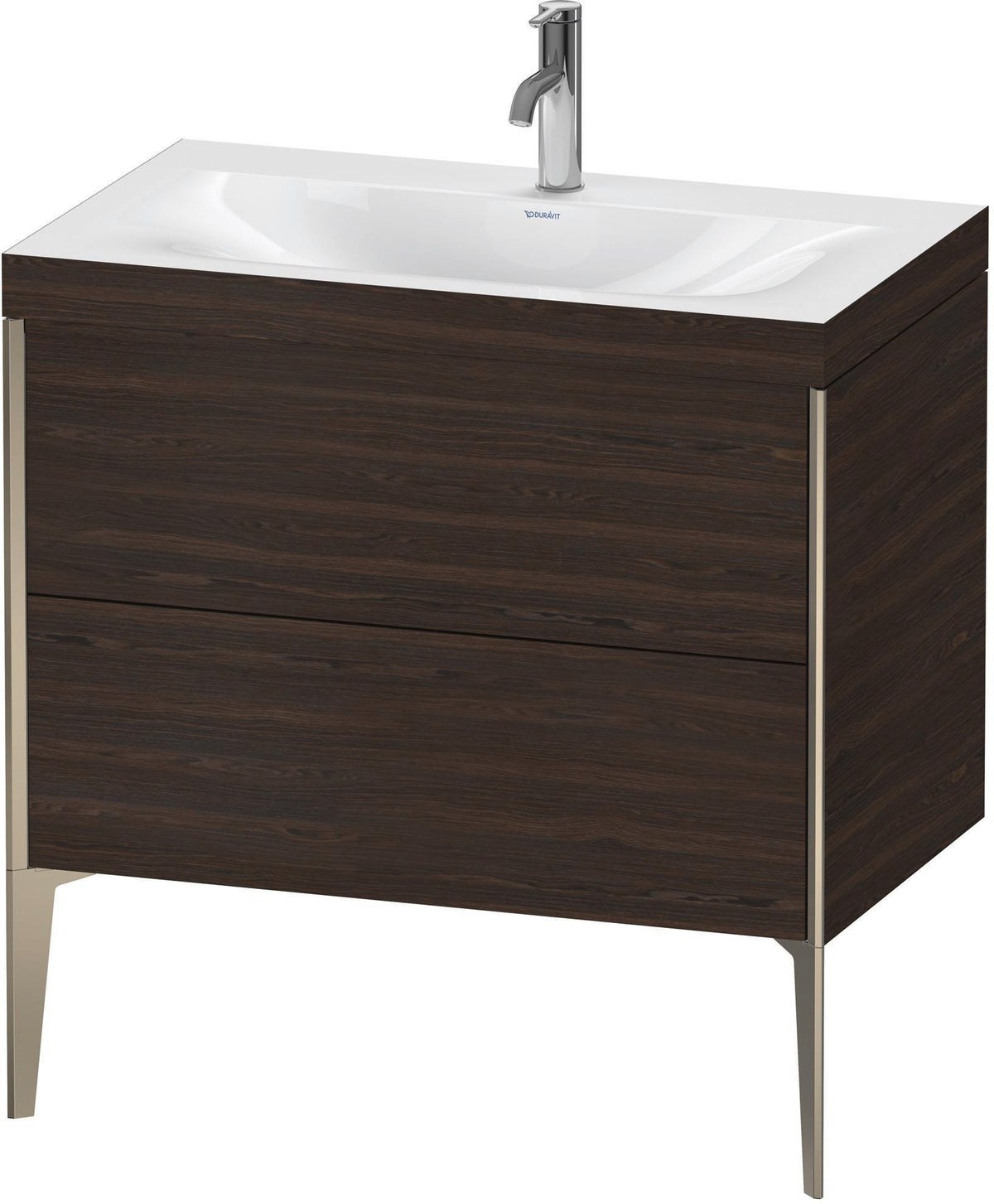DURAVIT XViu c-bonded Waschtischset 800 mm bodenstehend mit 2 Auszügen und Tip-on Technik