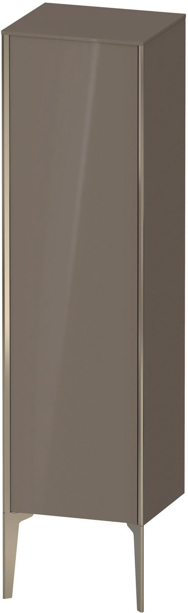 Duravit Halbhochschrank XViu 1330 mm, 1 Tür, dolomiti grey hochglanz, wandhängend, Push-Open