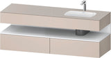 DURAVIT Qatego Einbauwaschtisch mit Konsolenwaschtischunterbau 1600 mm Weiß Matt