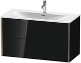 DURAVIT XViu Waschtischunterbau wandhängend 1010 mm, 2 Schubkästen, weiß matt – mit Tip-On-Technik