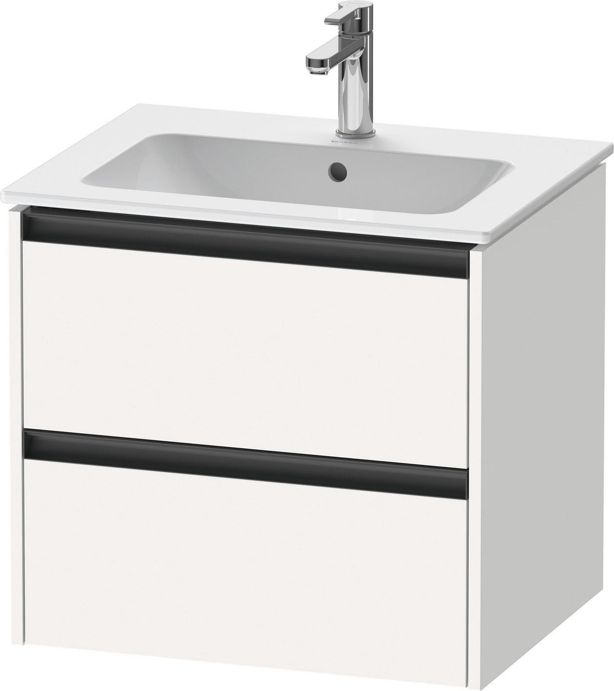 DURAVIT Ketho.2 Waschtischunterbau 610 mm betongrau matt mit 2 Schubkästen und Soft-Close