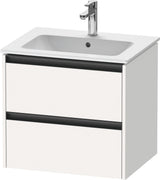 DURAVIT Ketho.2 Waschtischunterbau 610 mm betongrau matt mit 2 Schubkästen und Soft-Close