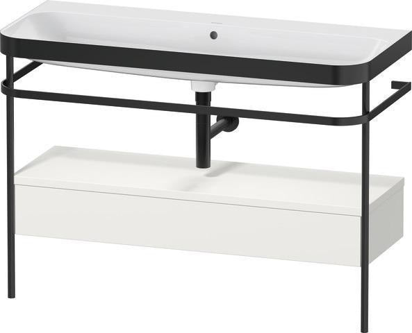 Duravit Waschtischset Happy D.2 Plus 1175x490mm ein Hahnloch taupe supermatt