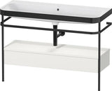 Duravit Waschtischset Happy D.2 Plus 1175x490mm ein Hahnloch taupe supermatt