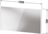 DURAVIT D-Code Spiegel 1200x700mm mit LED-Beleuchtung, Weiß Hochglanz