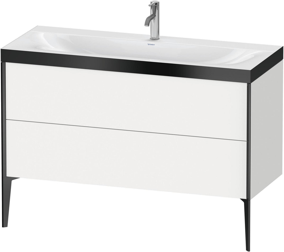 DURAVIT XViu c-bonded Waschtischset 1200 mm weiß mit Push-Open und Soft-Close