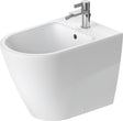 DURAVIT D-Neo Stand-Bidet 580 mm weiß mit Überlauf und Hahnlochbank