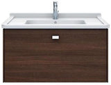 DURAVIT Möbelwaschtisch Starck 3 850 mm mit Überlauf, 1 Hahnloch, weiß – Wandhängend