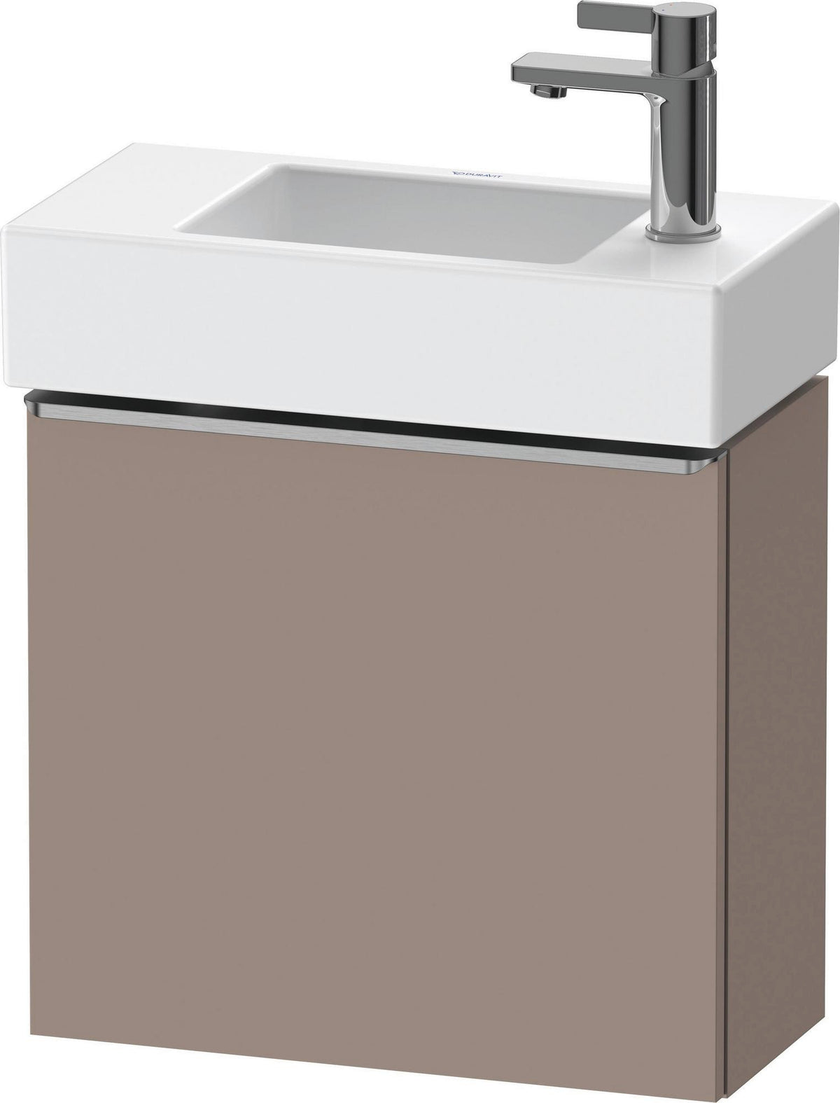 DURAVIT D-Neo Waschtischunterbau 484 mm betongrau matt mit Tür rechts und Bronze-Griff