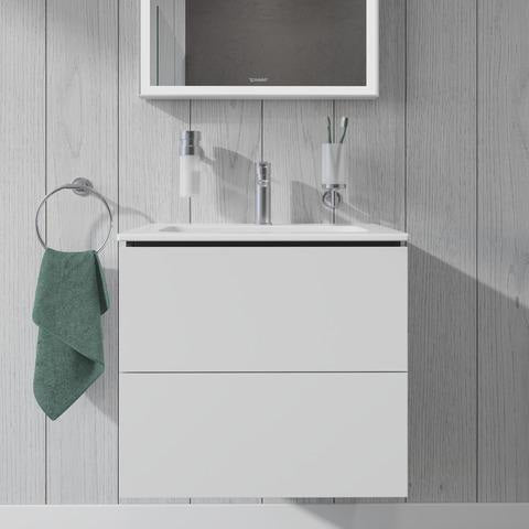 Duravit L-Cube Waschtischunterbau 620 mm Weiß Matt mit 2 Schubkästen und Tip-On Technik