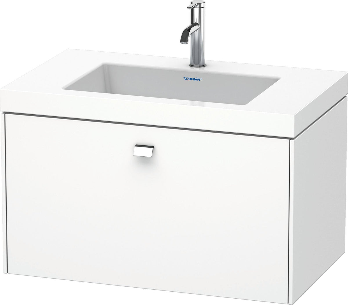 DURAVIT Brioso c-bonded Waschtischset 800 mm mit Unterschrank, 1 Auszug, betongrau matt