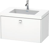 DURAVIT Brioso c-bonded Waschtischset 800 mm mit Unterschrank, 1 Auszug, betongrau matt