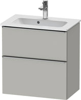 Duravit D-Neo Waschtischunterbau 610 mm betongrau matt mit Soft-Close und Bronze-Griff